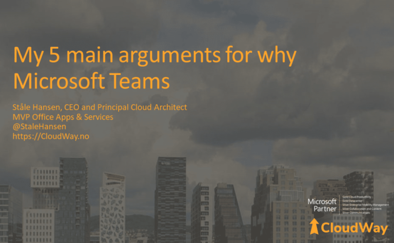 Five main arguments for Microsoft Teams