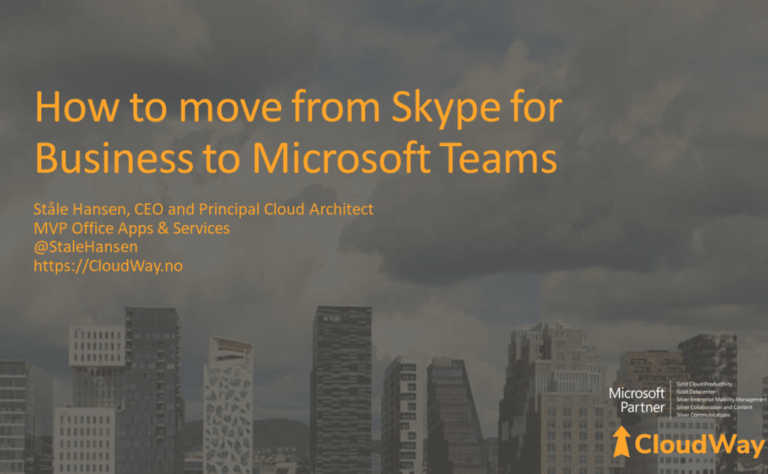 Move from Skype to Teams