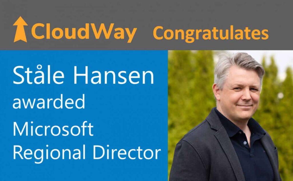 Ståle Hansen awarded Microsoft Regional Director