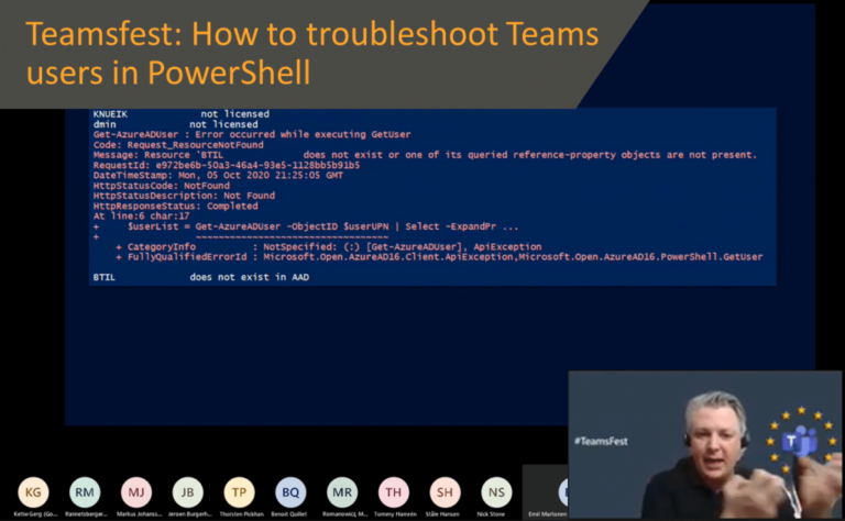 Teamsfest: How to troubleshoot Teams users in PowerShell