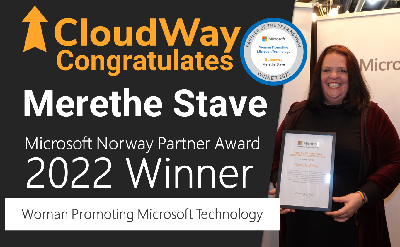 image of Merethe Stave in Cloudway with Microsoft Award