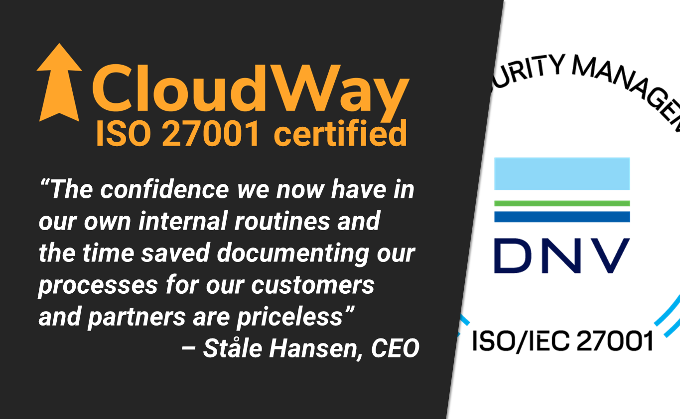 Image of CloudWay is now an ISO 27001 certified company