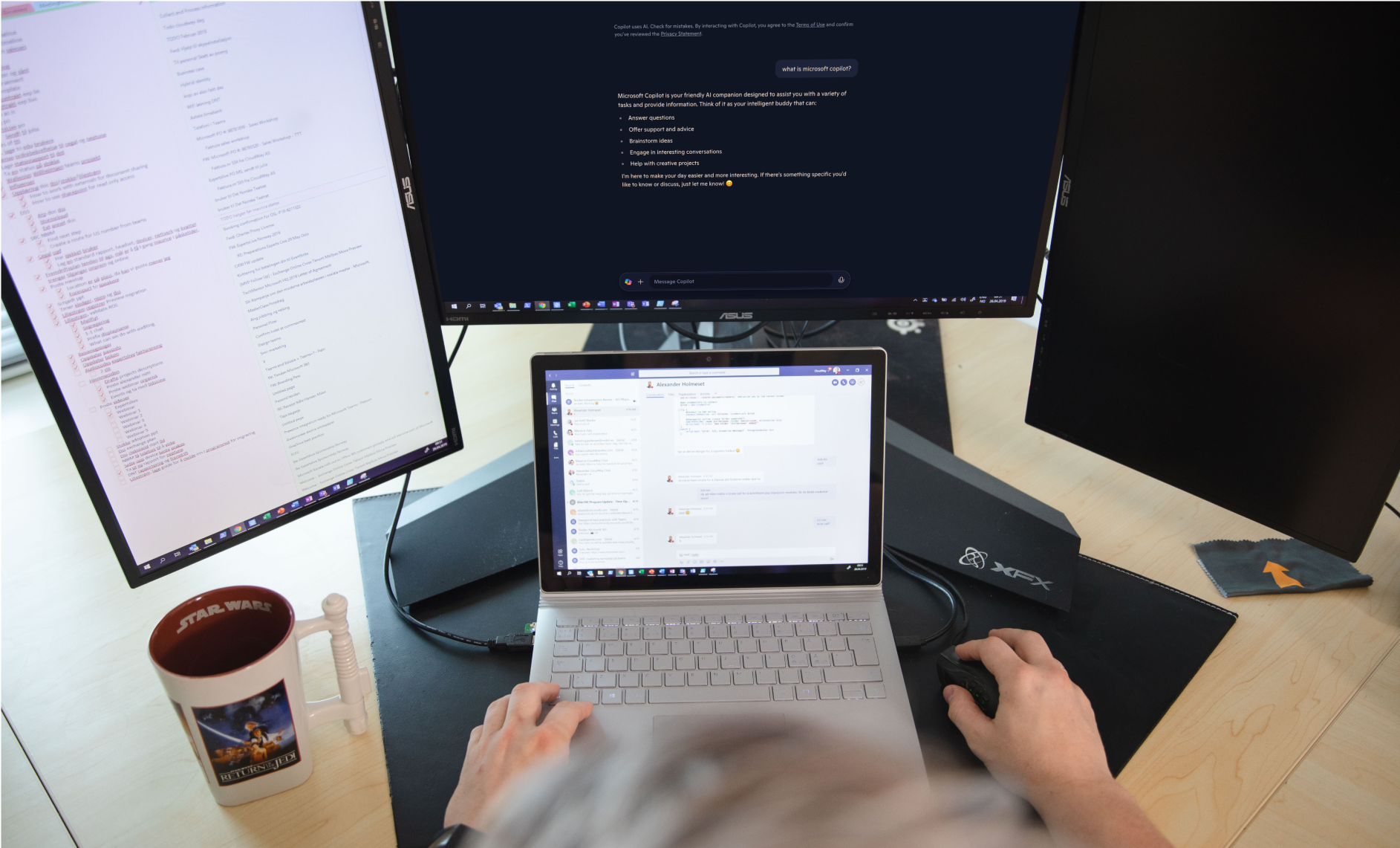 Man in front of computer