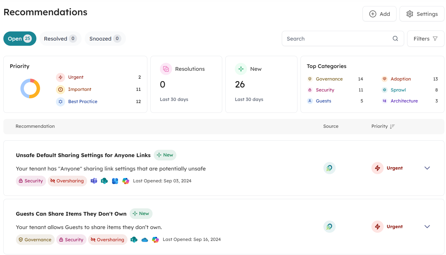 M365 Navigator Recommendations for Microsoft 365